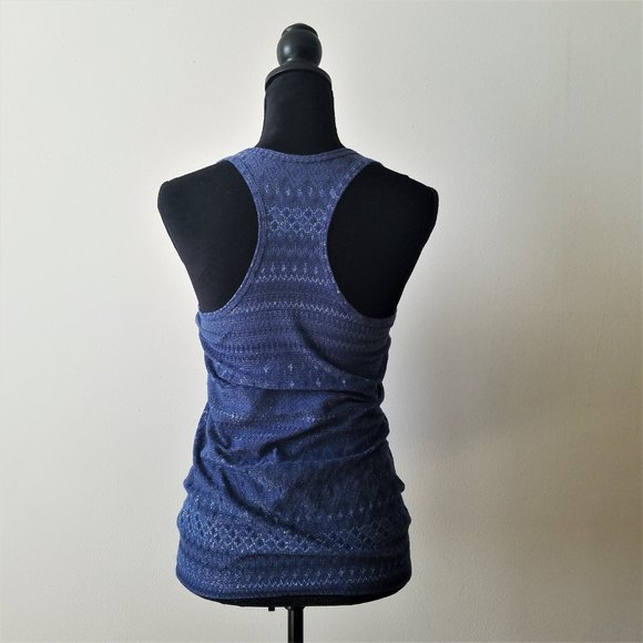 Blue Razor Back Tank Top - Picture 4 of 5